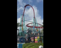 Recording entire red rollercoaster ride from launch to end