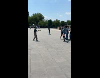 Collab IITW - Dancers films in front of Lincoln Memorial 