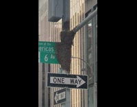 Bunch of bees or wasps found on street pole 