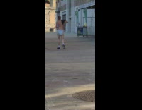 Guy wears only underwear socks shoes pt. 2