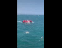 Collab BitchMP - Red pink boat in water shaped like a car 
