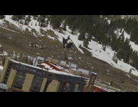 Man ski and jumps from the snow blower truck Part 2