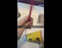 (DUPLICATE CLIP, USE A125108431317037) Collab BitchMP - Straw pushes new drink cup into trash can