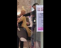 Guy films eyebrow groom