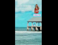 Girls pier seaside hang on pole