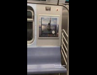 Spilled soda and chips on the subway train floor 
