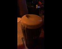 Guinness beer foam gets blown slow motion