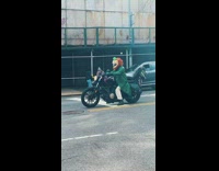 Leprechaun Rides on Motorcycle 