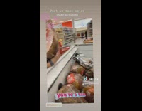 Woman shop food stock quarantine