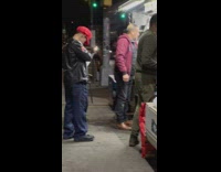 Super mario buys food at truck 