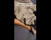 Man shows mom sleeping snore so loud