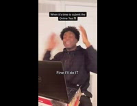 When its time to submit online test