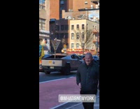 Cyber truck with menorah lighting at the back