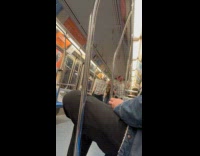 Collab Subway Creatures - Drunk friends stand sing loudly in train