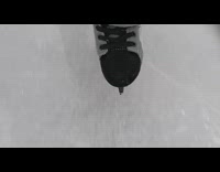 Man ice skates on the frozen ocean Part 2