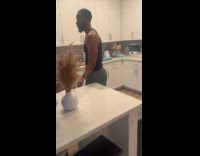 Woman tells corny joke then laughs obnoxiously