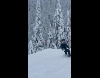 Guy slides hits covered sign of cliff