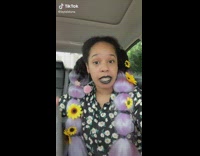Collab BitchIG2 - Woman car dehydrated sunflowers in hair
