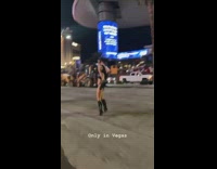 Leather jacket black boots girl vegas street