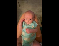 Newborn baby farting loud 