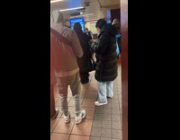 Collab Subway Creatures - Two woman dance together to subway singer