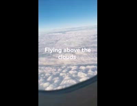 Aircraft Flies Above Inverted Clouds in Sky