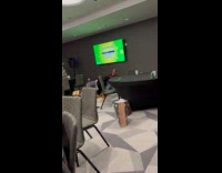 Man stand on Jenga bricks fall down fails