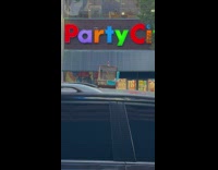 Bird in the cage on top of the car on the road