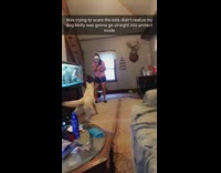 BitchMP - dog barks girl in mask