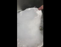 Bubbles formed and popped by dry ice and soap mixed