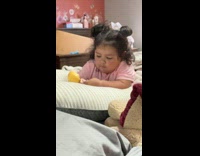 Collab ClipsIG - Confused Kid Hits Toy Repeatedly on Bed