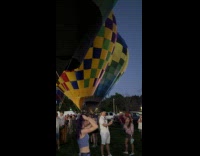 Man selfie in front of air balloon
