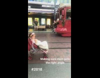 Making sure mom gets the right angle