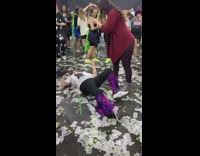 People take pictures after concert venue pt. 2 
