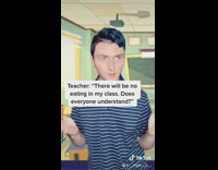 Collab KaleSaladIG - Kids in the back of classroom eat tiktok
