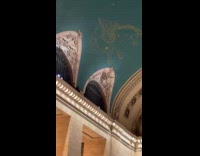 Collab winy - Guys sits on ceiling Grand Central Station