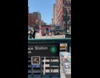 Man put out fire on subway stairs