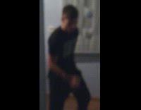 MUSIC guy in black shirt dancing to music