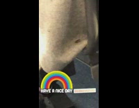 woman white brown sweater has roach on her