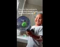 Collab Clips MPUGC - Toddler shoots fart blaster on moms face 