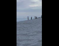 Woman beach dress colorful balloons beach sundown
