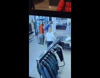 Man broke the glass inside the store