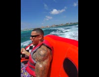 Collab ClipsIG - Huge guy nervous about riding raft 