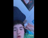 Guy throws airpods case hits eye fail 