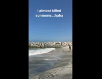 Guy throws boomerang knocks hat off girl