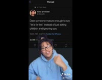 Blue sweater girl dances green screen tweet 