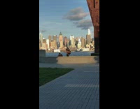 Black acid wash shirt guy jump pose 