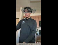 Guy black shirt pretending to scan groceries target bag