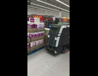 Automated robot cleaner cleans and roam around the store