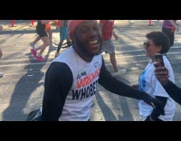 Guy first time to run in marathon